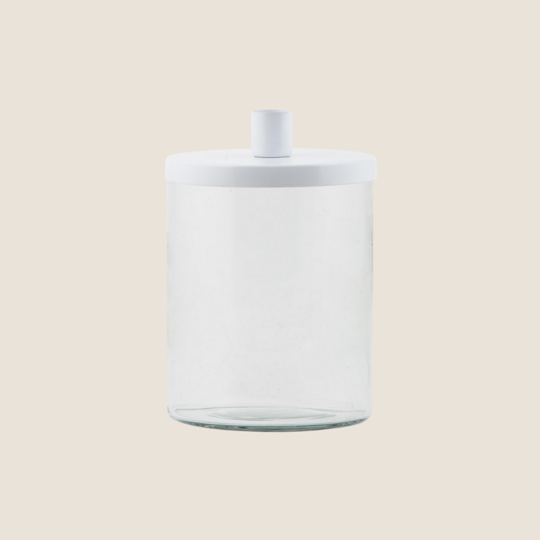 Candle Holder Jar - White Lid