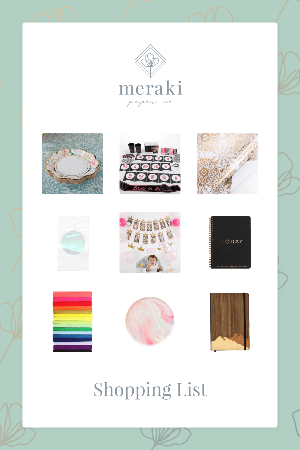 Meraki Paper November Shopping List