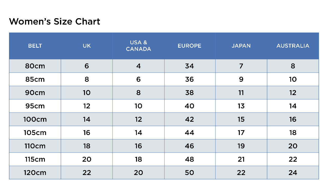 Women's size chart