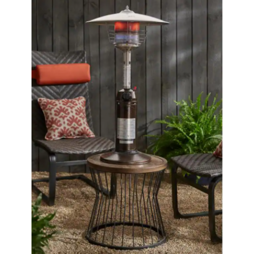 Hanover Mini Umbrella Tabletop Propane Patio Heater in Hamme