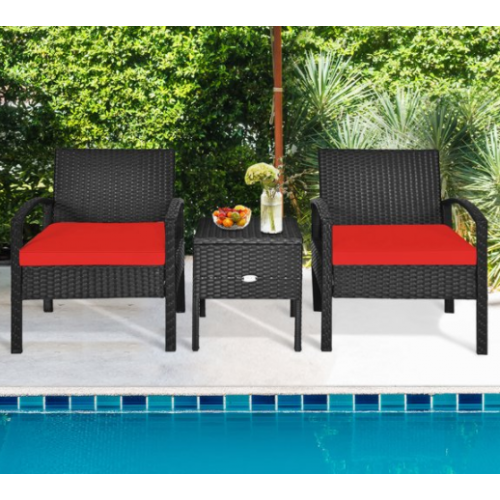 3-Piece Rattan Patio Furniture Set w/ Storage & Cushions – Stylesforless