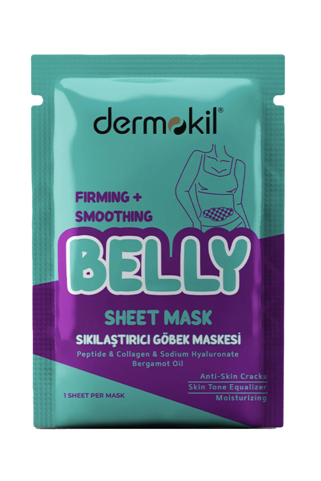 Belly Sheet Mask Hydrating & Firming 15 ml | Dermokil