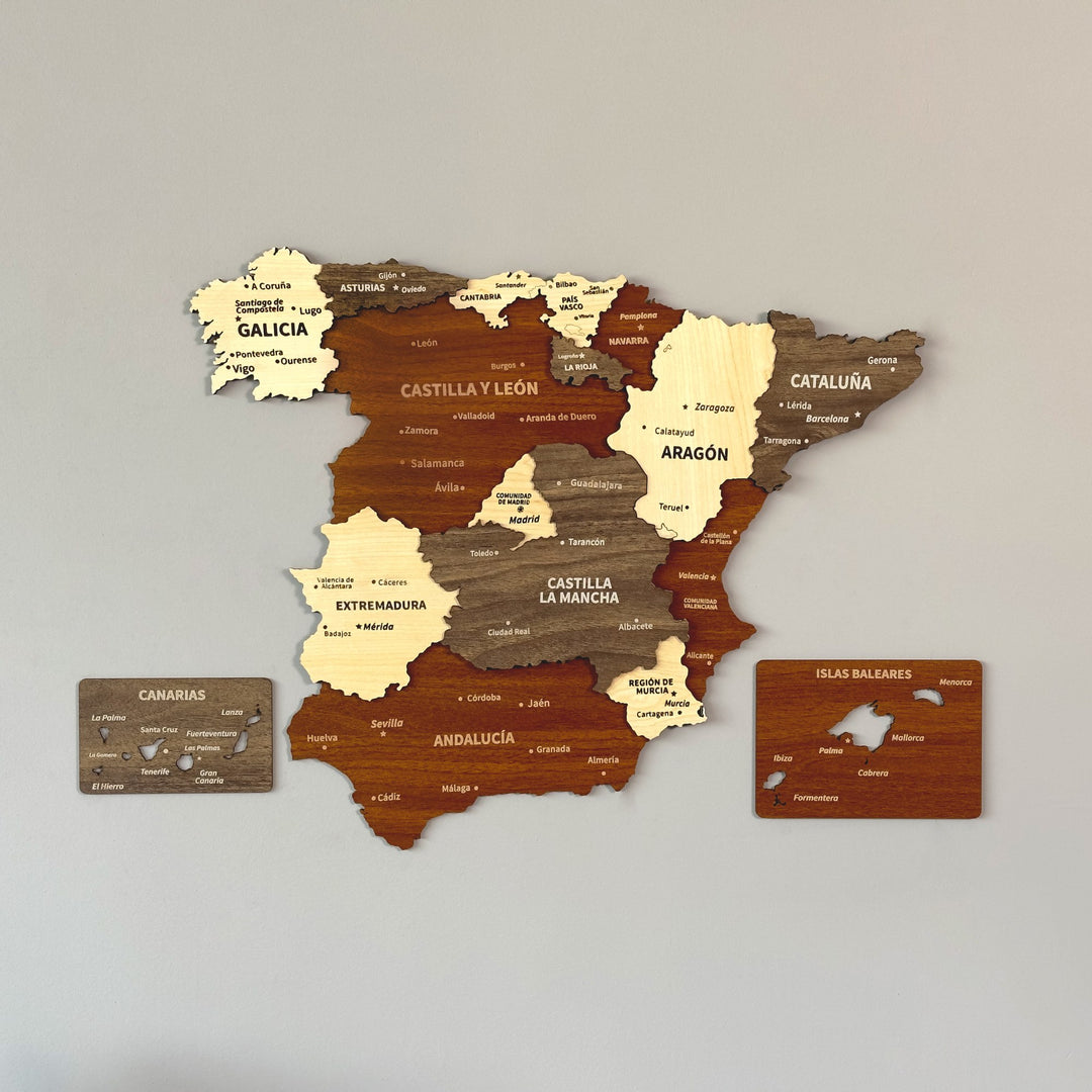 wall map of Spain basic  Wall maps of countries of the World