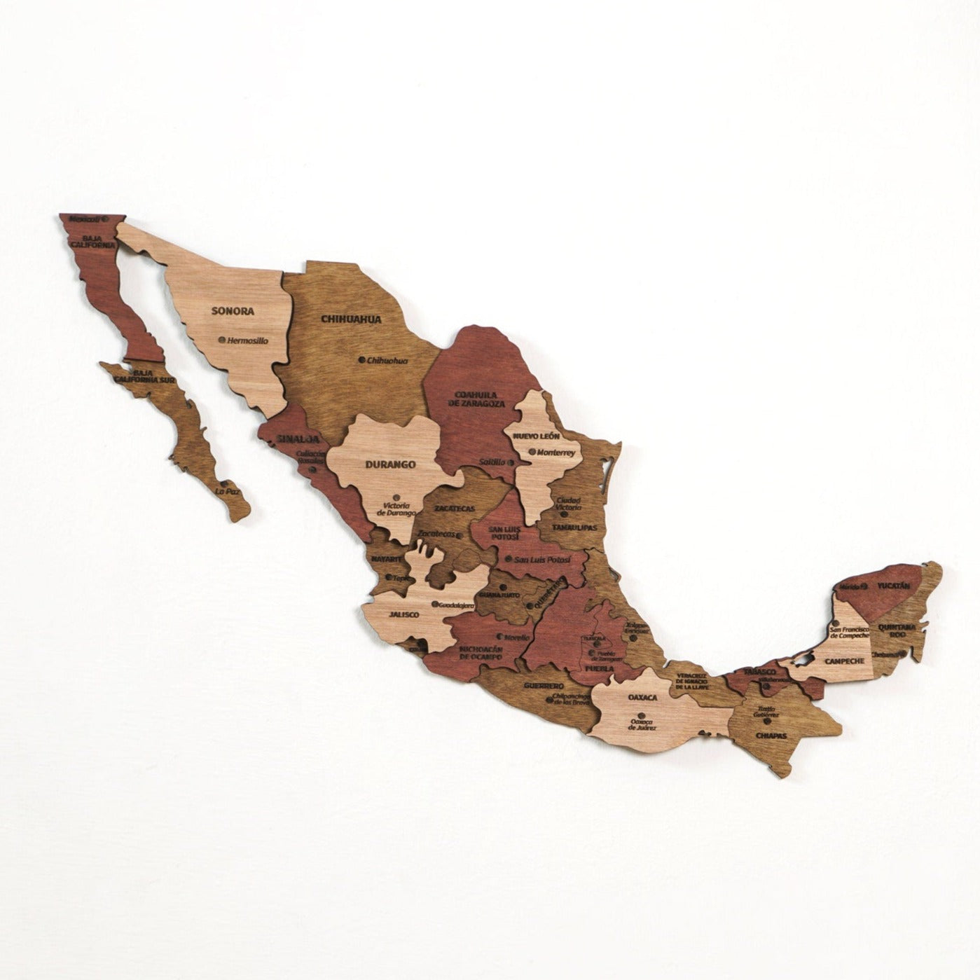 Wooden Mexico Map - Address of Wood Art (100% Satisfaction