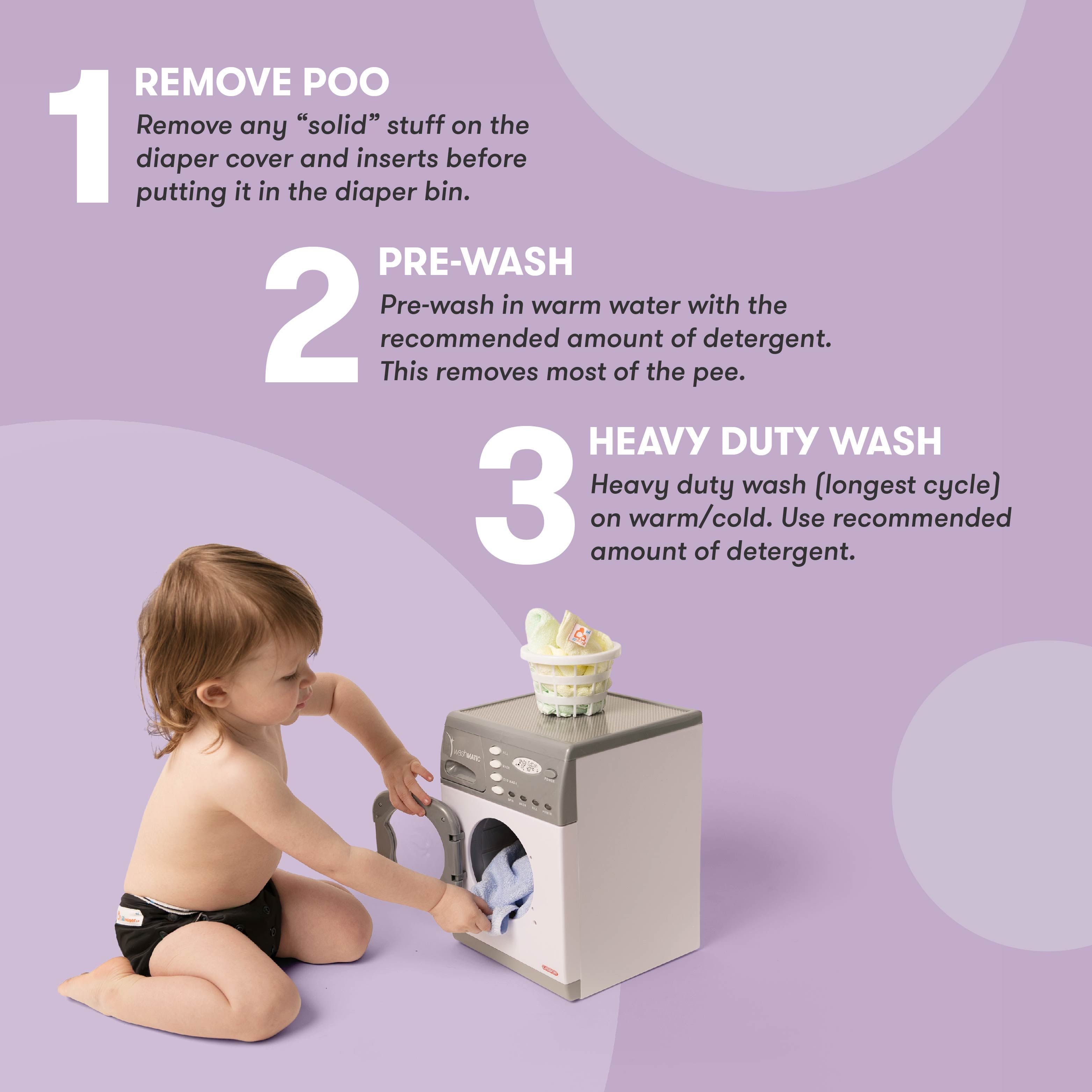 Cloth Diaper Wash Instructions