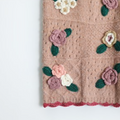 Hand Crocheted Floral Wool Vest