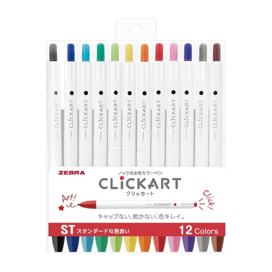 ClickArt Retractable Markers - Set of 12 - Light – TACTO STUDIO