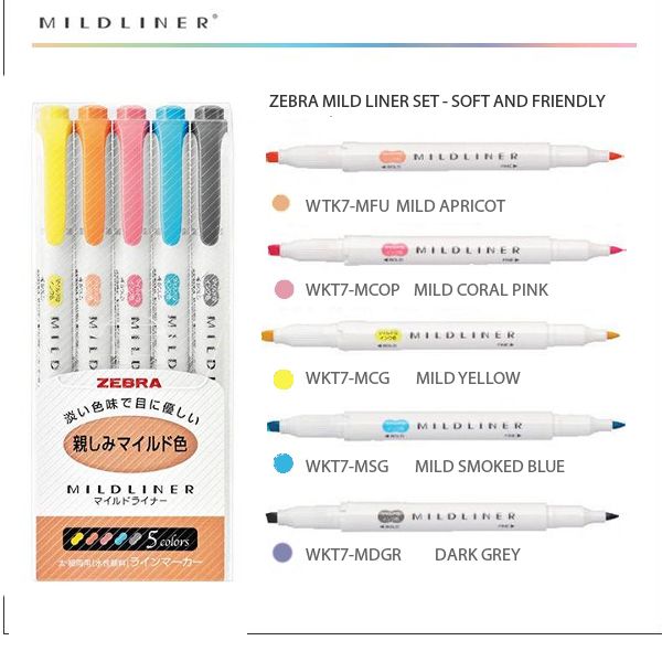 ZEBRA - Mildliner - Single Marker - Japanese Stationery Range – TACTO STUDIO