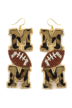 Leopard Football Mom Earrings - Defined by Design