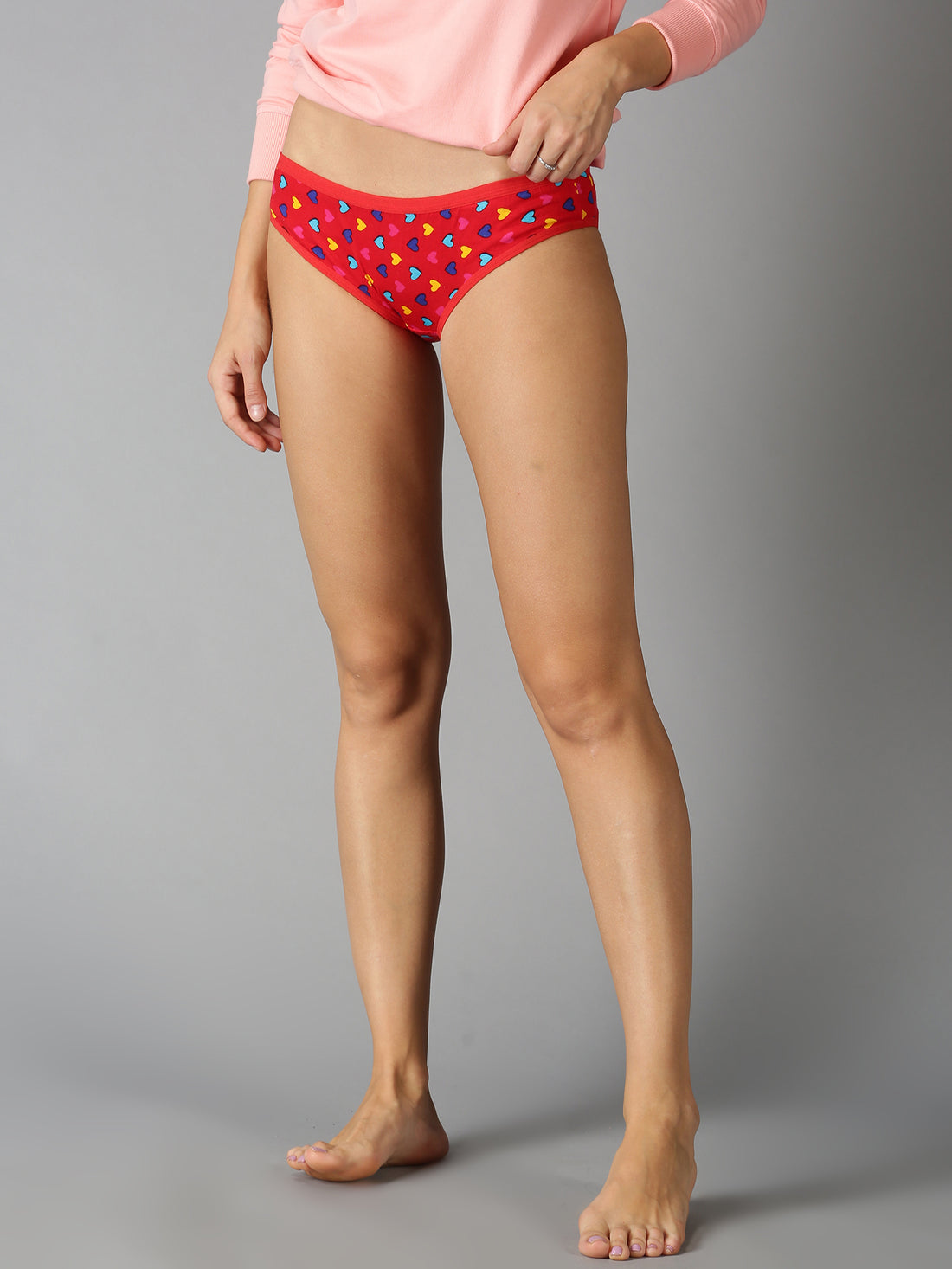 Buy Womens Red Cotton Heart Printed Panties Online India Urgear – Urgear