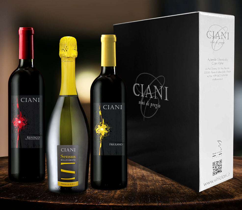 Tasting Box 2 bottiglie: Peduncolo Rosso Vini Ciani Cabernet Refosco dal – e DOC Fr