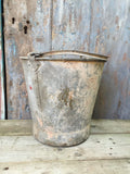 Vintage original galvanised bucket garden planter fire bucket