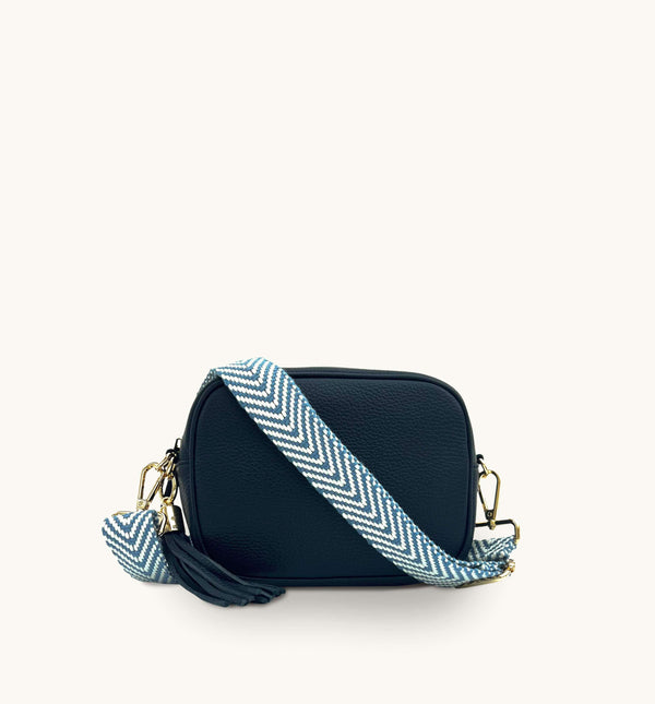 Natalia Chevron Quilted Denim Flap Bags - 3 Colors