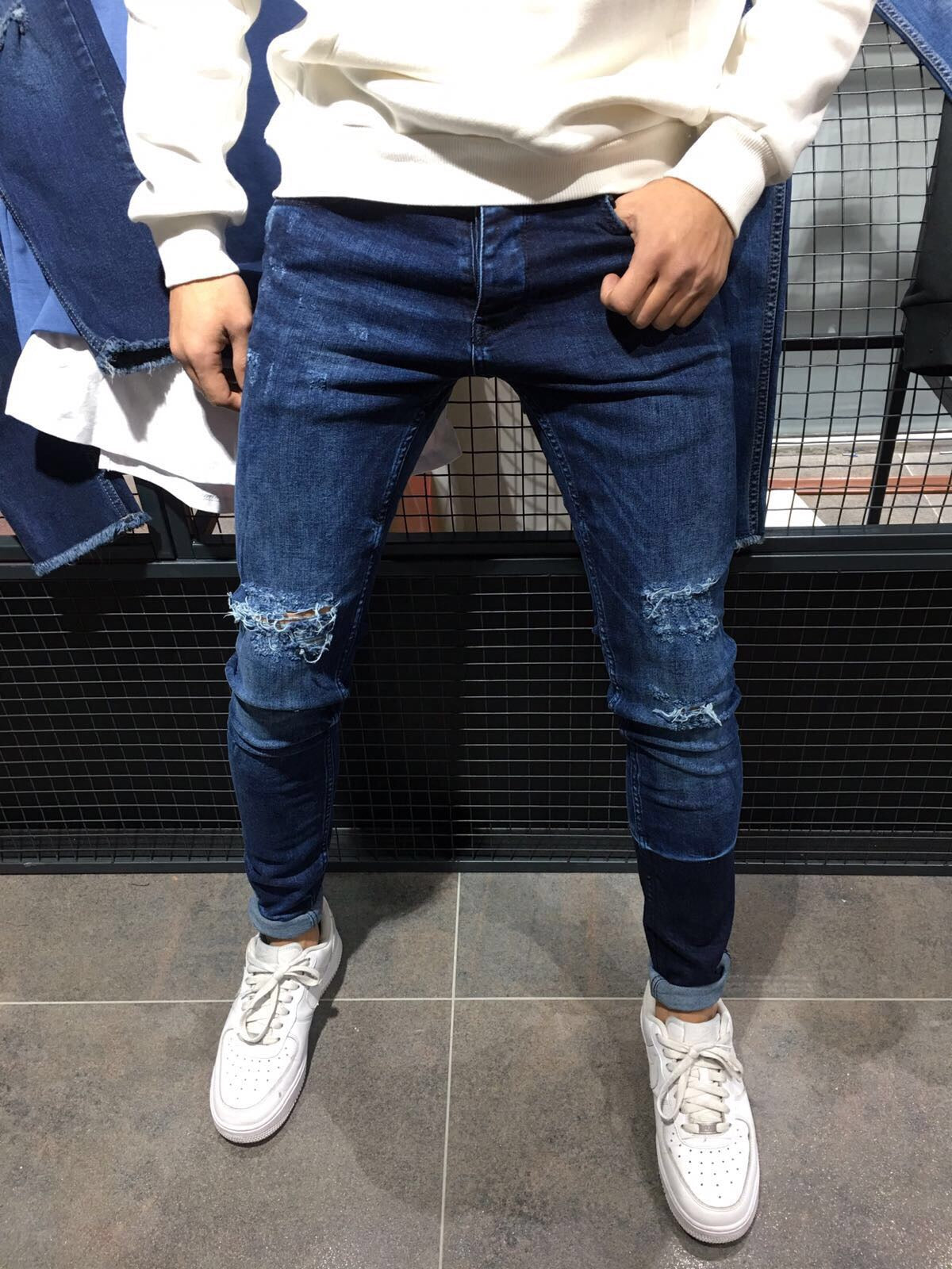 mens slim ripped jeans