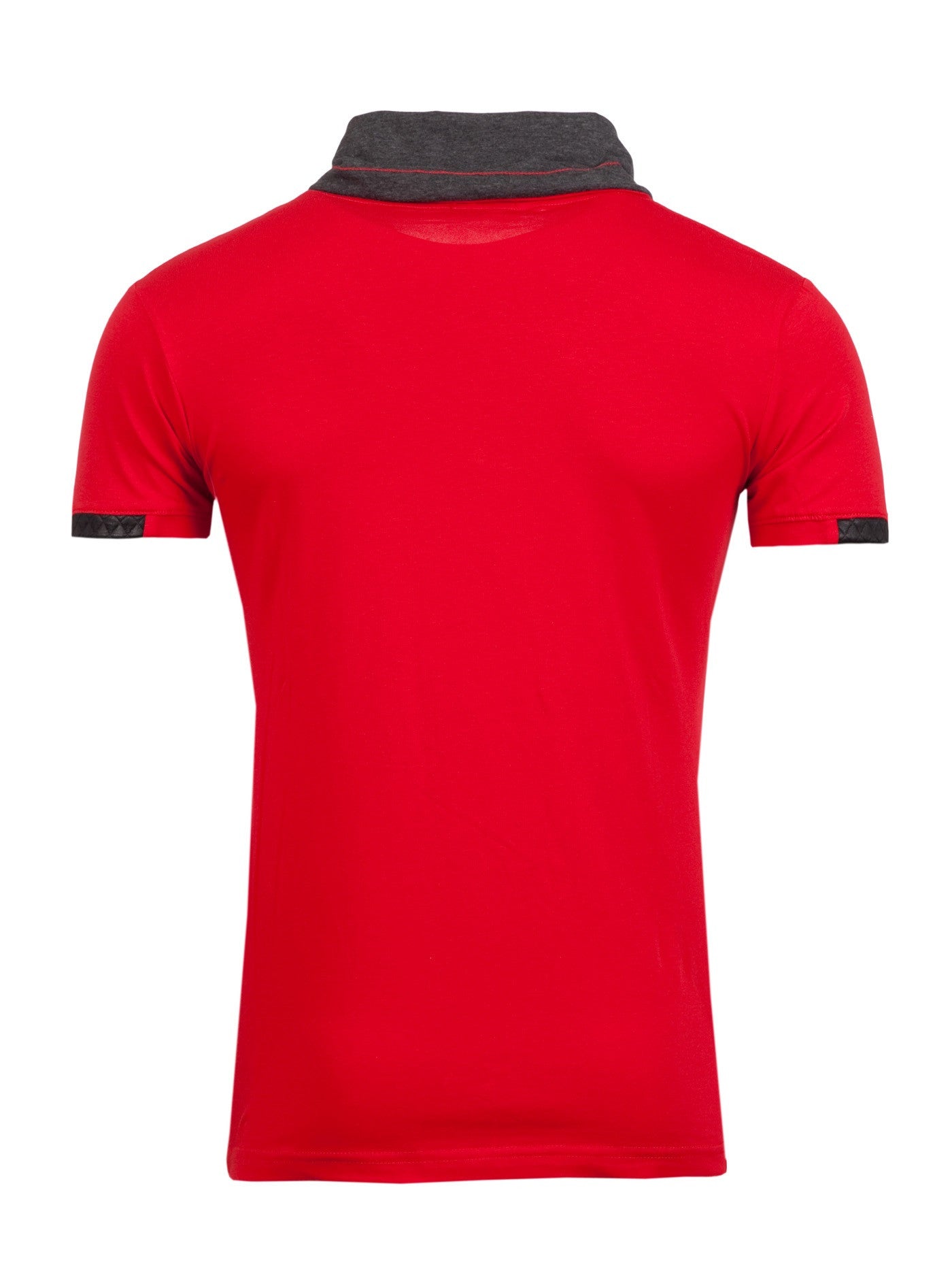Download R&R Men Pat Mock Neck Pocket T-Shirt - Red - FASH STOP