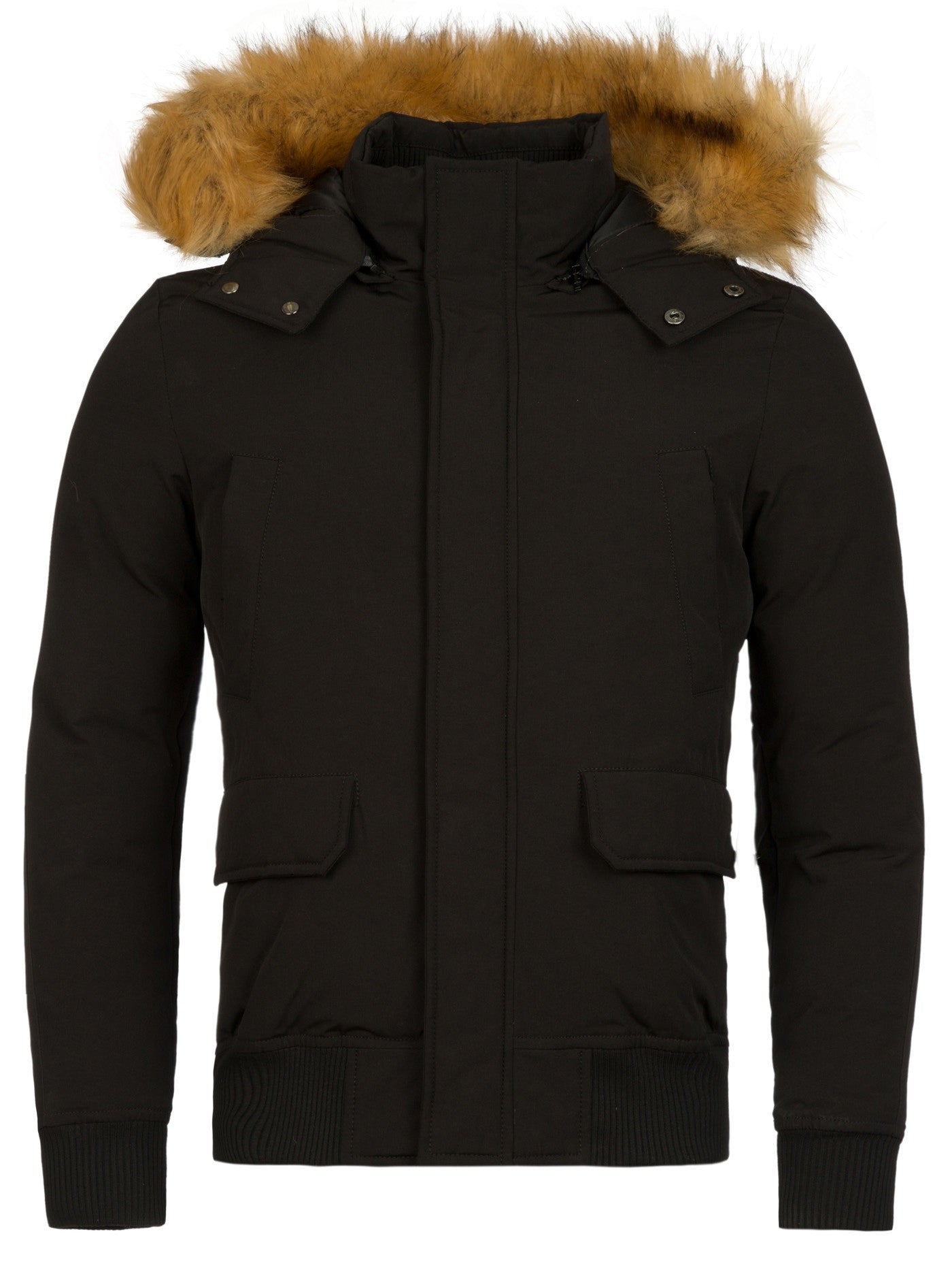 black fur parka coat mens