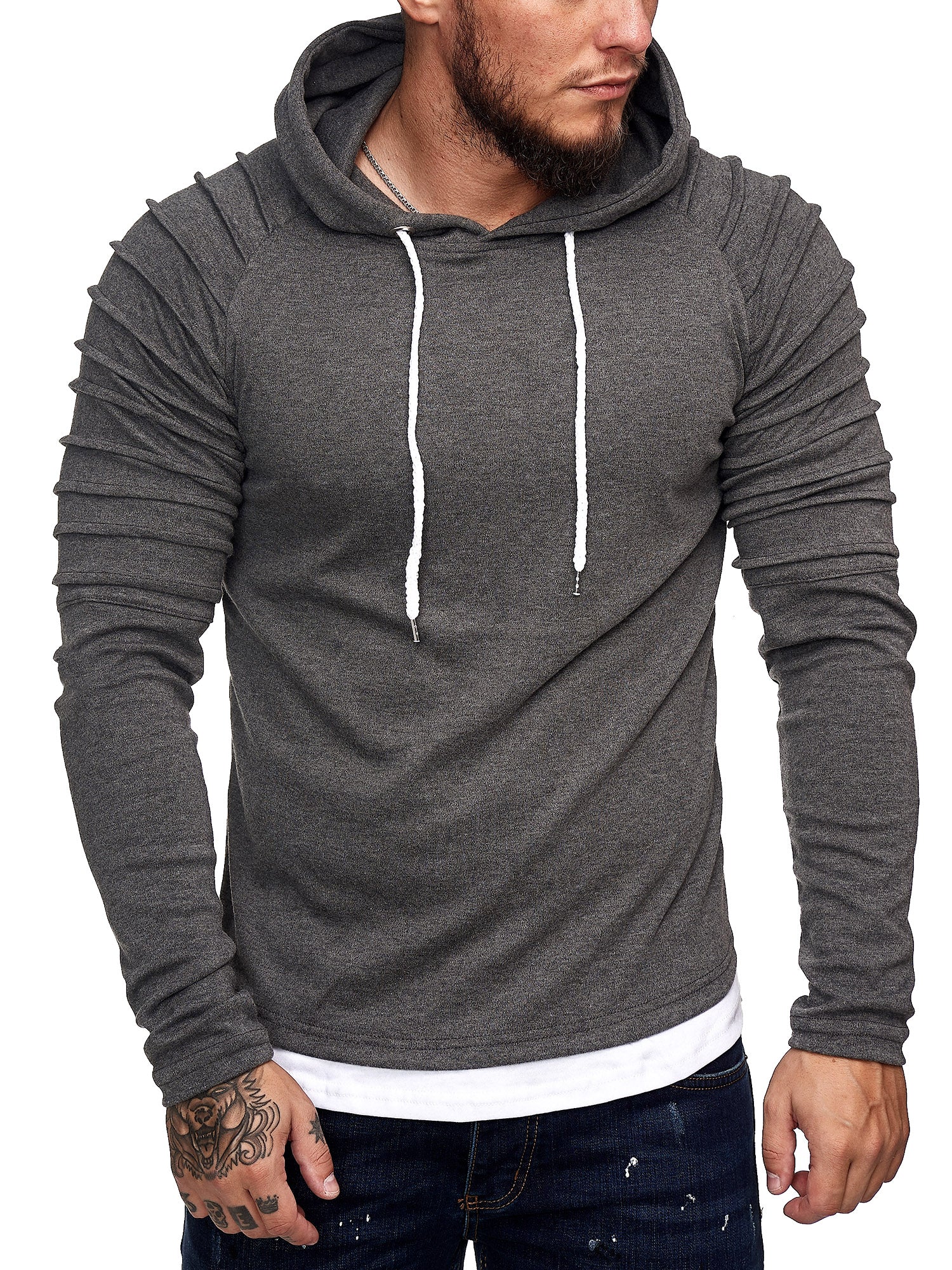 mens ribbed sweatshirt