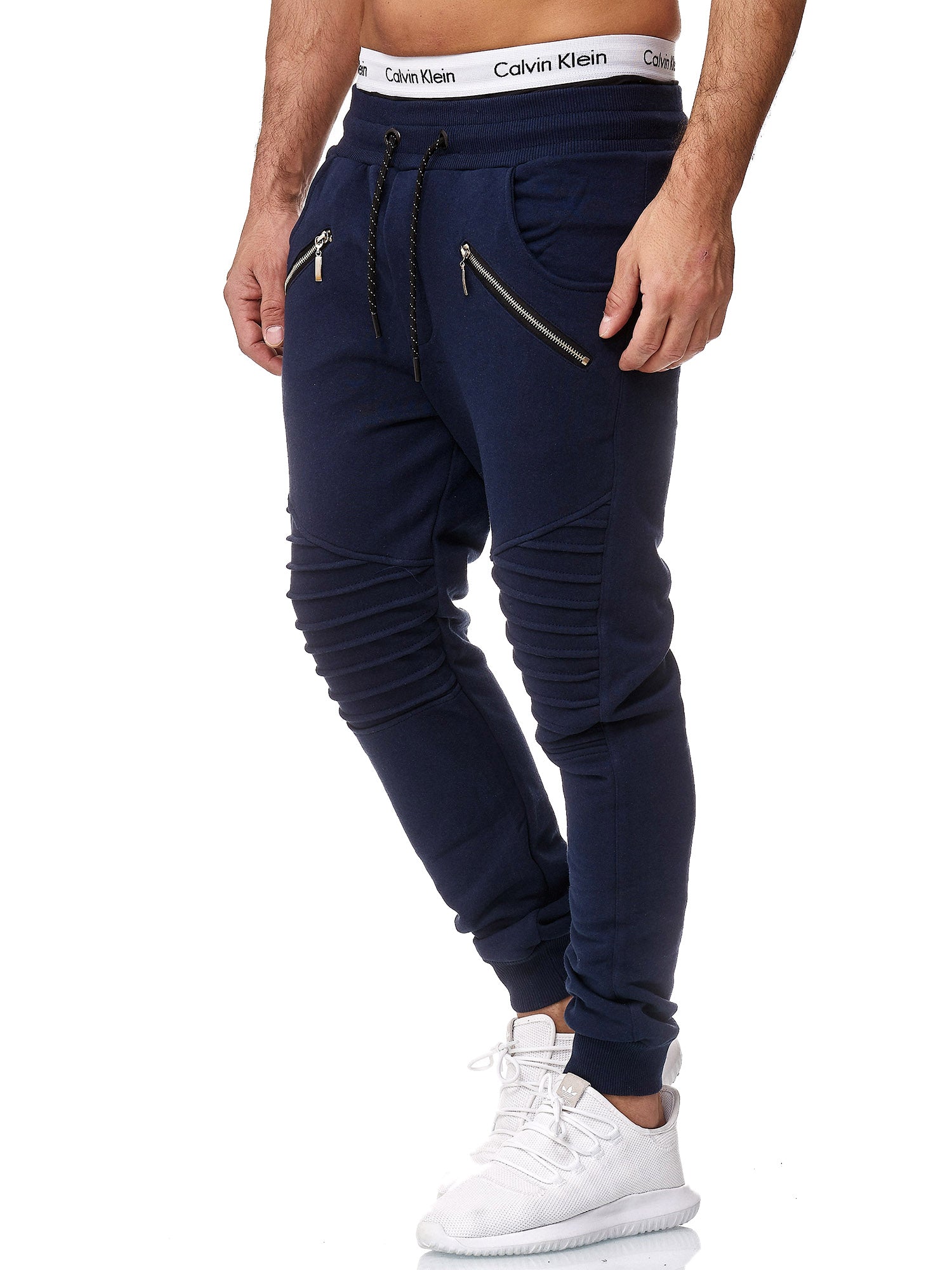 navy blue jogger sweatpants