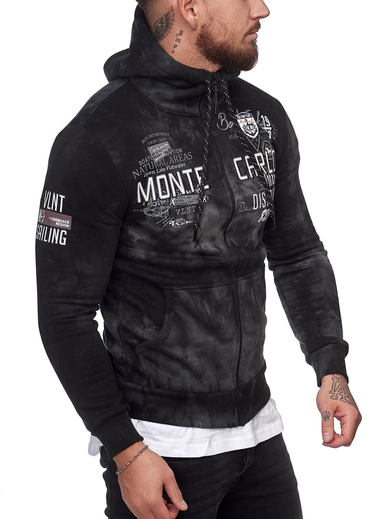Monte Carlo Tie dye Hoodie - Black X70A - FASH STOP