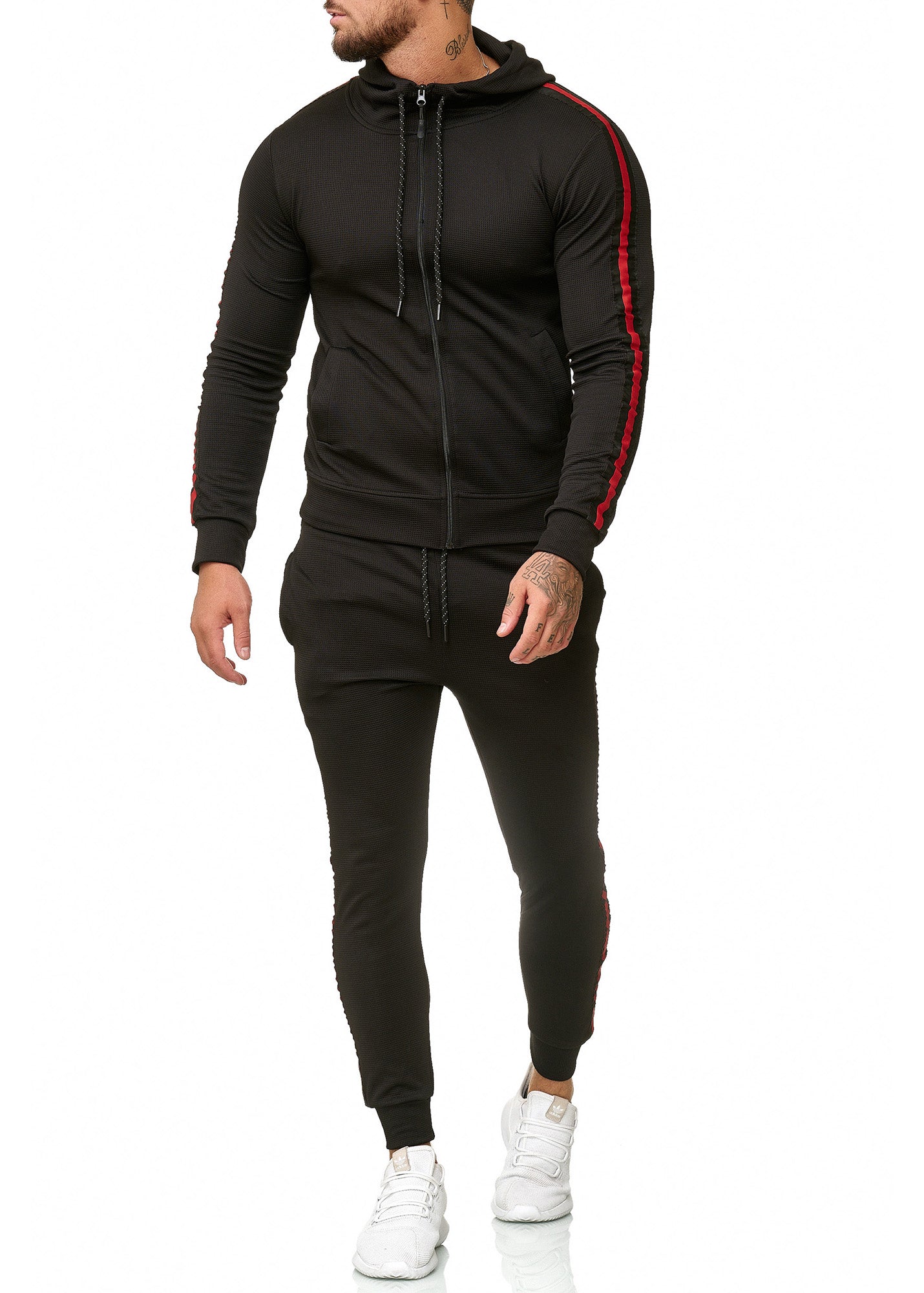 Singa Hoodie TrackSuit - Black X71A - FASH STOP