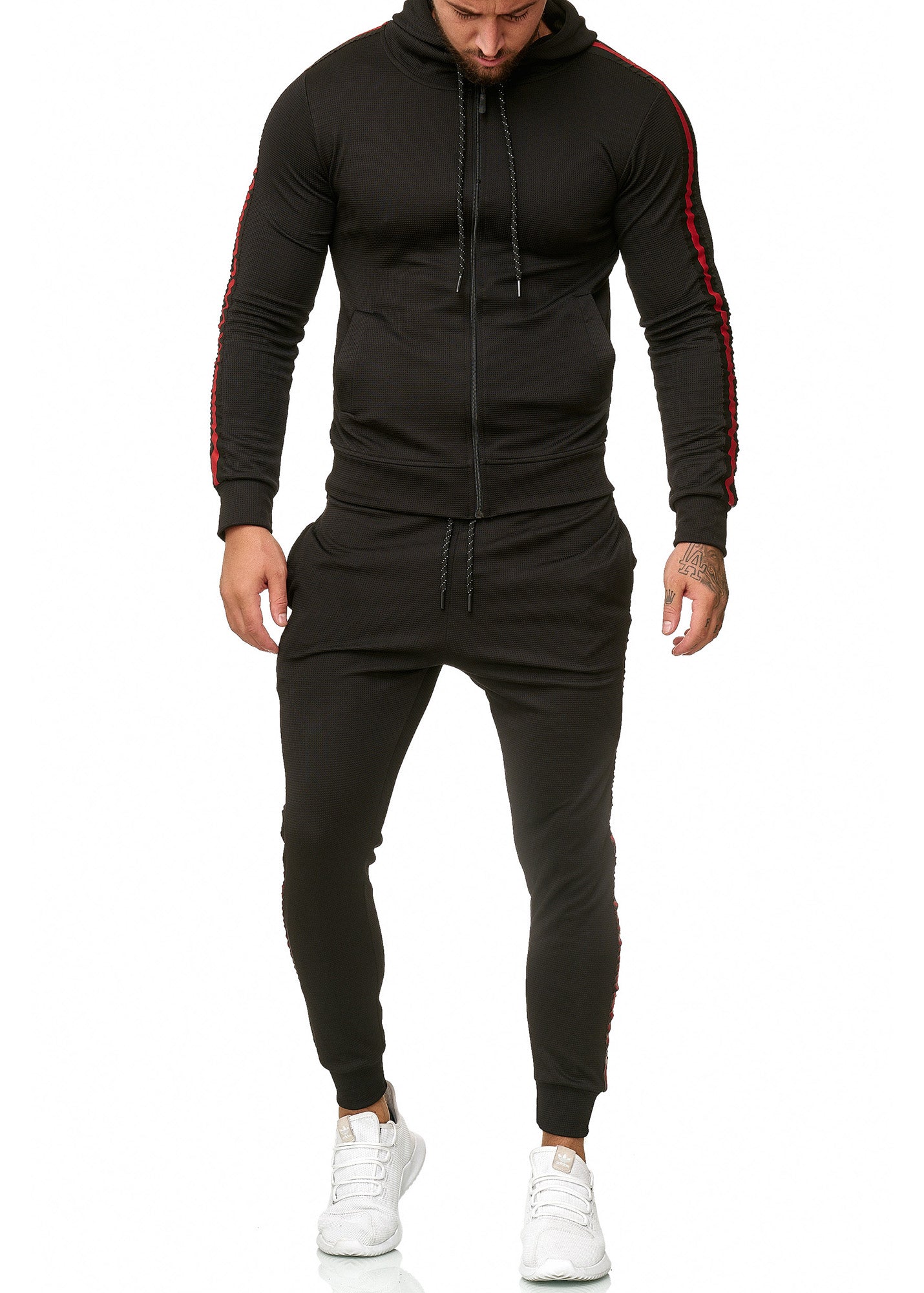 Singa Hoodie TrackSuit - Black X71A - FASH STOP