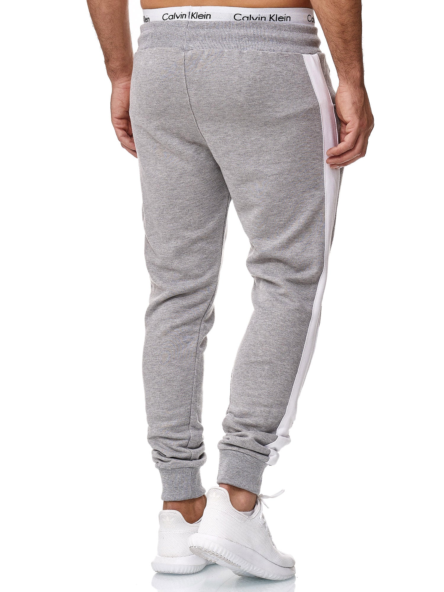 Dozip Stripe Sweatpants Joggers - Gray X7B - FASH STOP