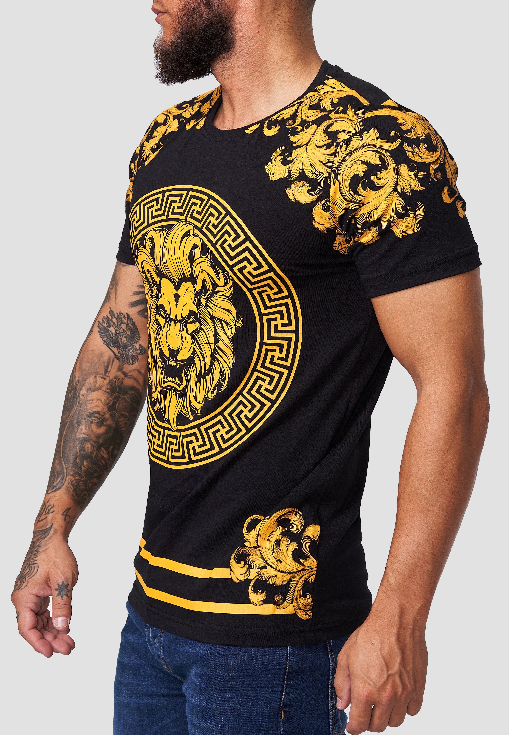 Ralion Graphic T-Shirt - Black Gold X85A - FASH STOP