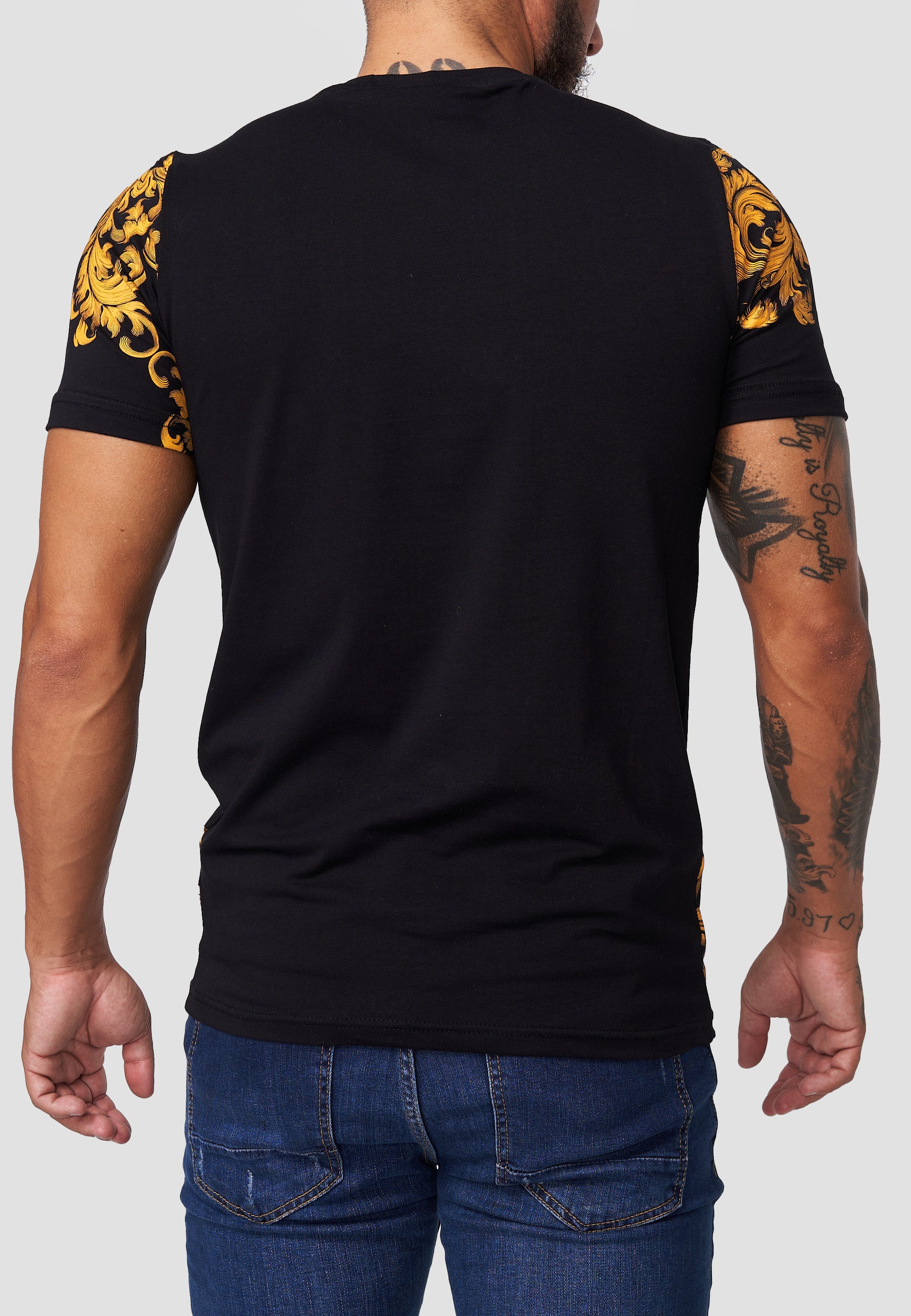 Ralion Graphic T-Shirt - Black Gold X85A - FASH STOP
