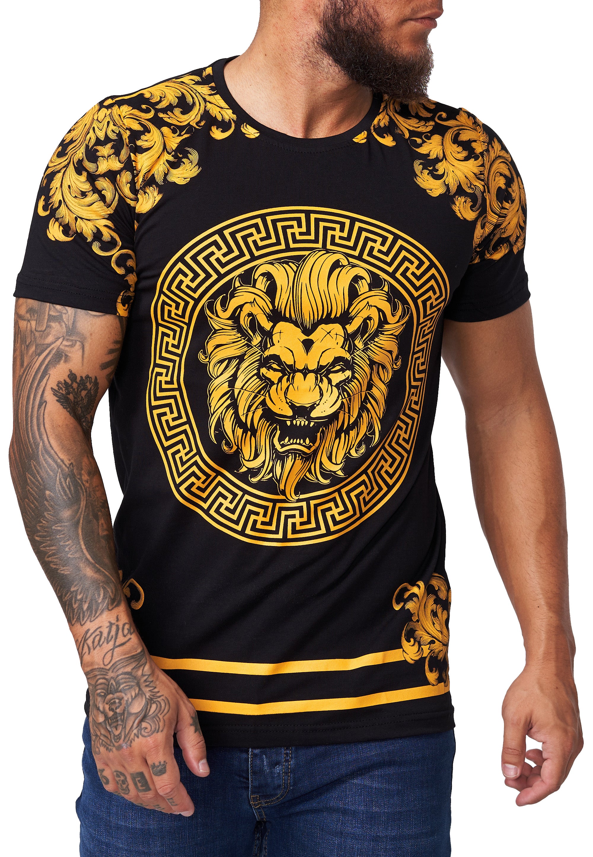 Ralion Graphic T-Shirt - Black Gold  X85A