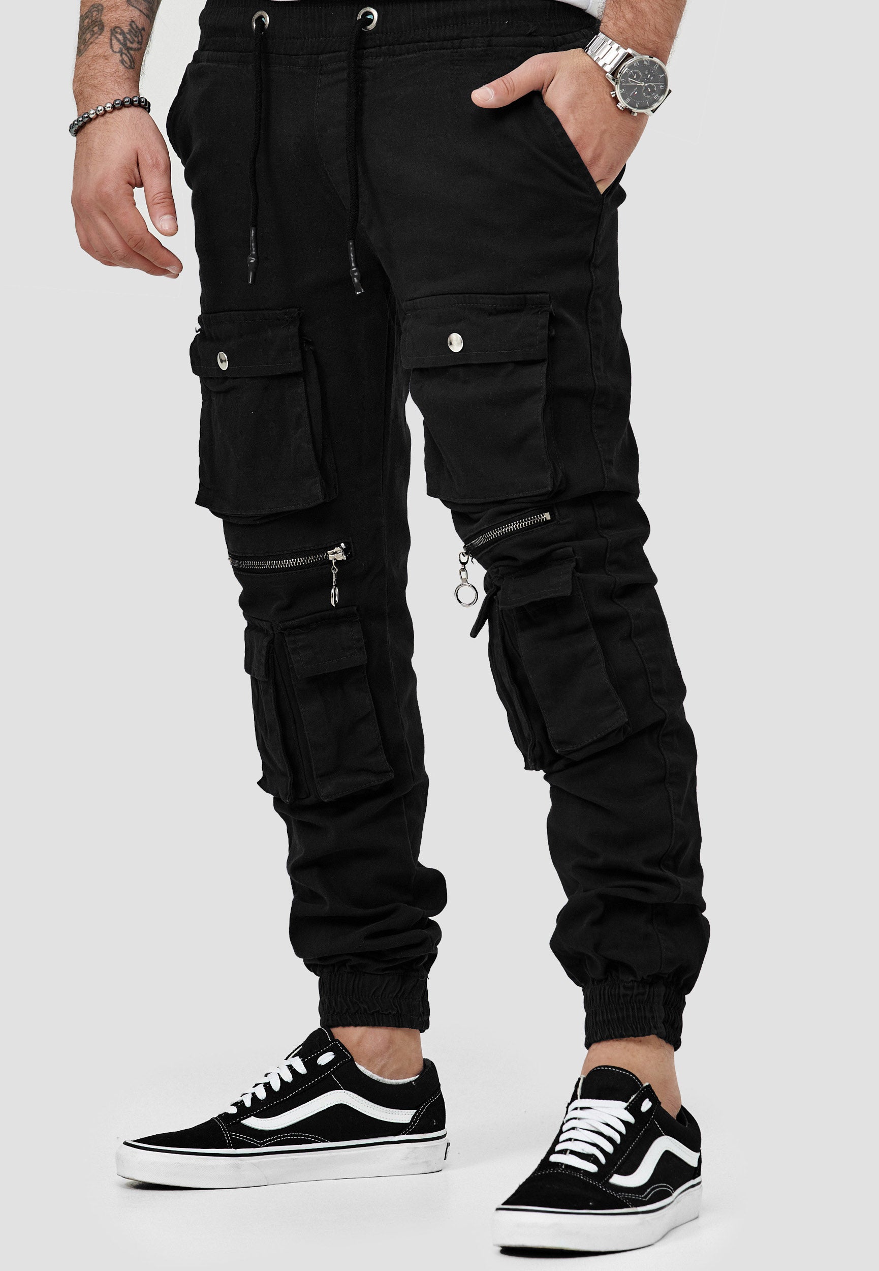 Super Cargo Pants - Black X95A - FASH STOP