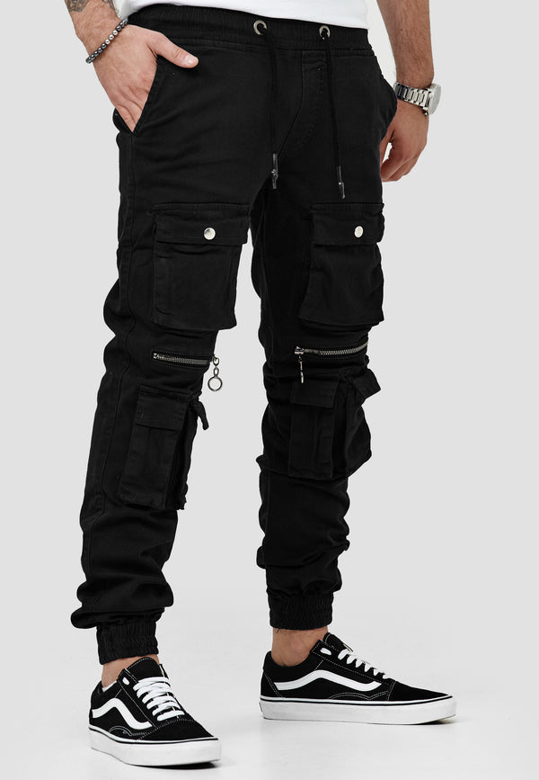 Super Cargo Pants - Black X95A - FASH STOP