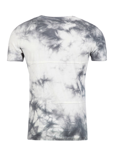 Y&R Men Tie Dyed Pocket T-shirt - Gray - FASH STOP