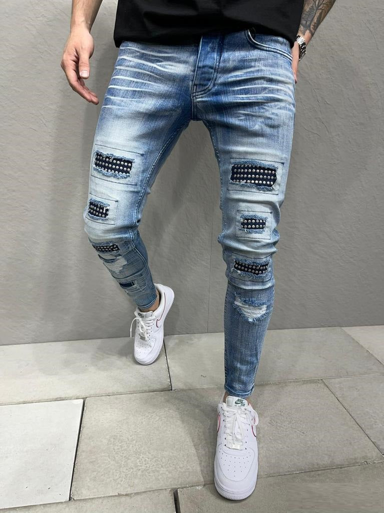 Redo Skinny Ankle Jeans - StoneWashed Blue Y5 - FASH STOP