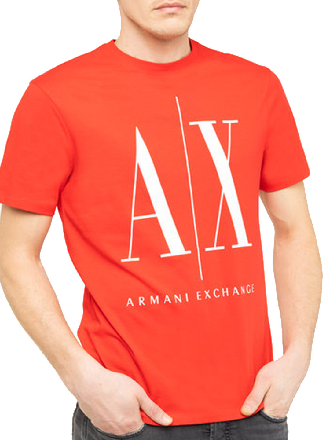 ARMANI EXCHANGE red/white cotton T-shirt – To Be Outlet