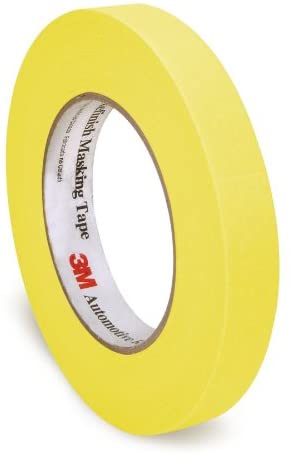 3M 06654, 1 1/2 Automotive Refinish Yellow Masking Tape Sleeve (6ct.) –  Auto Color