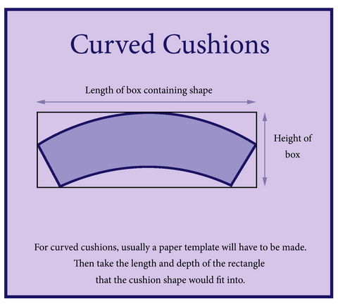 How to measure a curved bench cushion