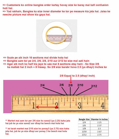 How to measure bangle size