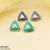 CETH437 YUL Painted Triangle Stud Tops Pair