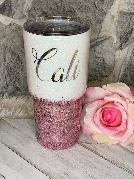 Maroon and Rose Gold Ombre Glitter Kids Cup, Custom Toddler Tumbler,  Personalized Glitter Tumbler, Custom Kids Tumbler, Custom Coffee Cup 