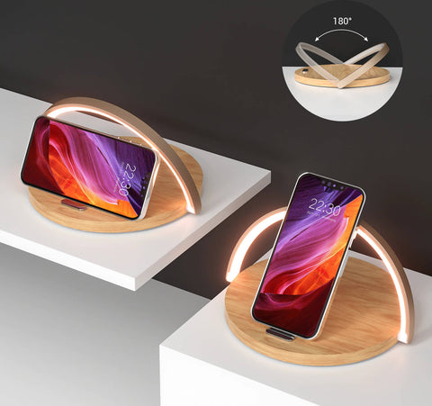 iPhone Ladestation Samsung Ladegerät Tisch Lampe