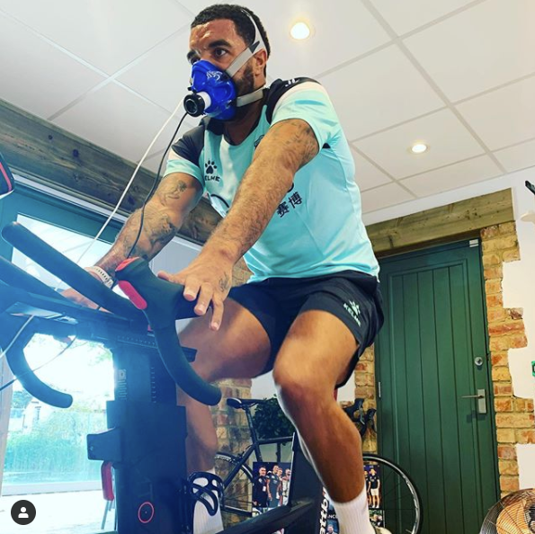 Footballer Troy Deeney being tested on the AtomX with Cortex