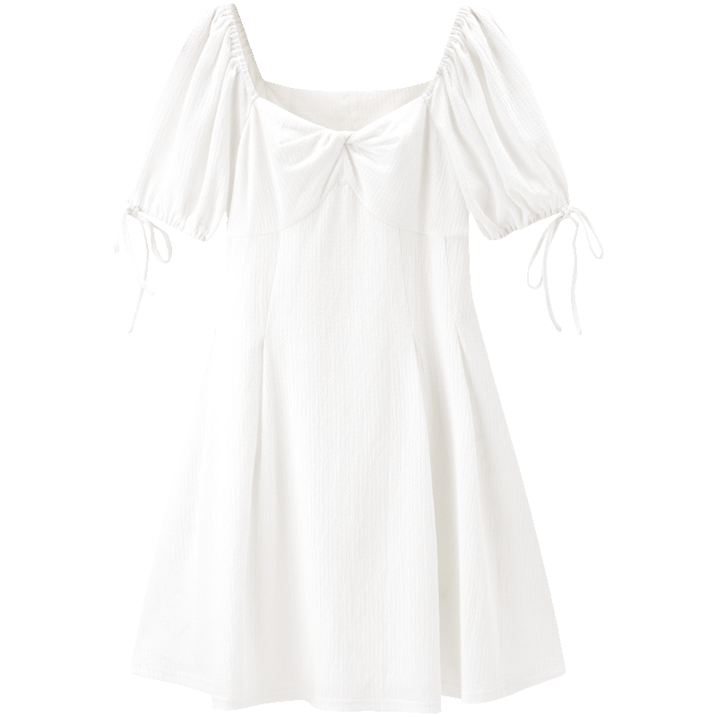Plain A-line Mini Dress