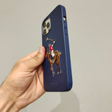Santa Barbara IPhone 12 Pro Max Jockey Blue Leather Case