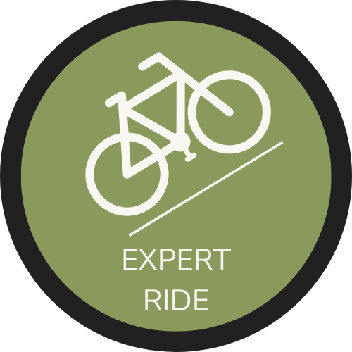 Icon indicating a Hidden Tracks Cycling Expert ride, GPX route or tour