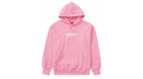 mens pink supreme hoodie