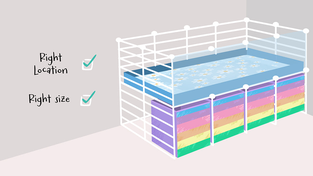 The best guinea pig cages have the right size and right location for your herd. Pictured is a 4x2 C&C cage from Kavee.