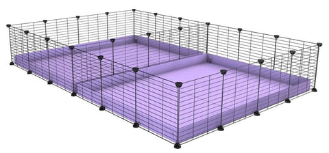 6x4 C&C Kavee cage for guinea pigs built by combining two 3x4 C&C Kavee cages for guinea pigs