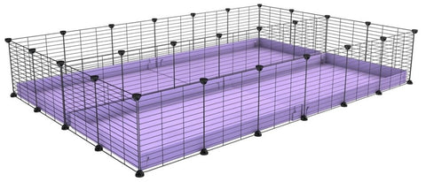 6x4 C&C Kavee cage for guinea pigs built by combining two 6x2 C&C Kavee cages for guinea pigs