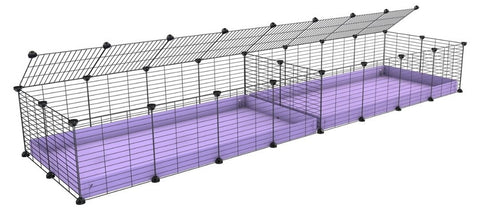8x2 C&C Kavee cage for guinea pigs built by combining two 4x2 C&C Kavee cages for guinea pigs