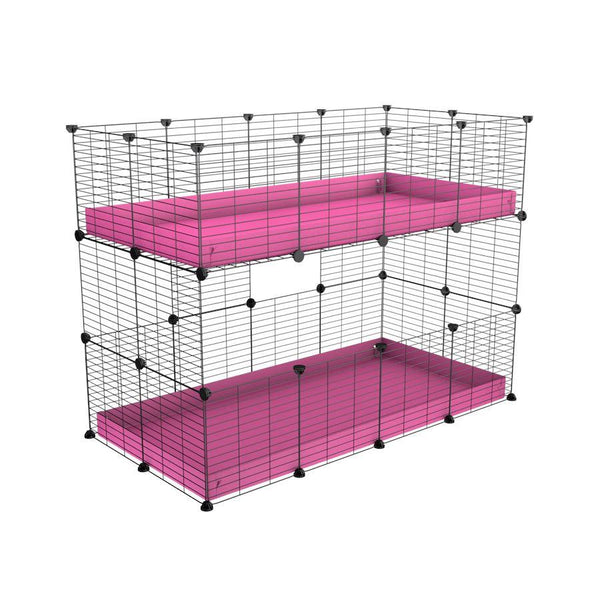 6x2 C&C Cage with a Divider for Guinea Pigs Fighting